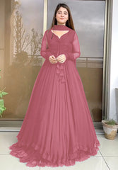 Two-Layer Border Maxi with Lace Detailing & Dupatta - 3 Piece