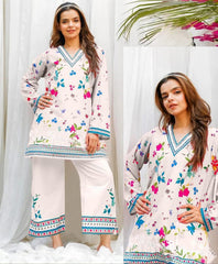 Allover Digital Printed Swiss Lawn - 2 Piece Coord Set