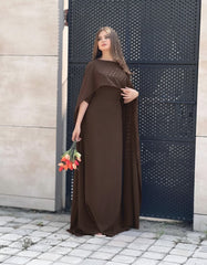 Cape Shawl Style Maxi in Chiffon - 2 piece