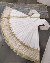 Sequins Embroidered Maxi with Border Sleeve Embroidery & Sequins Dupatta - 3 Piece