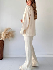 Revayat Off White Double Zipper 2 Piece Co-Ord Set For Women