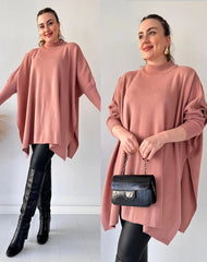 Revayat Bat-Wing Style Poncho Top For Women