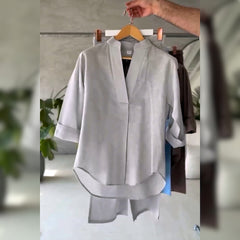 Minimal Design Kurta Trouser 2 Piece Co-Ord Set