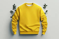 Yellow Basic Sweat Shirt