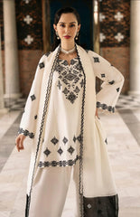 Embroidered Suit with Neck & Daman Detailing, Dupatta and Farshi Shalwar - 3 Piece
