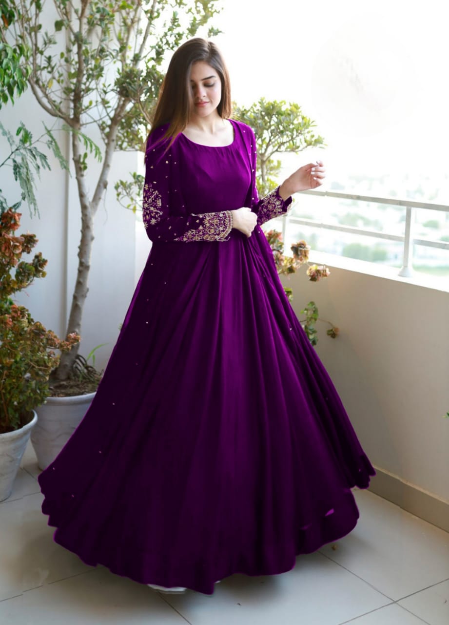 Pearl Embroidered  Maxi Set - 3 Piece