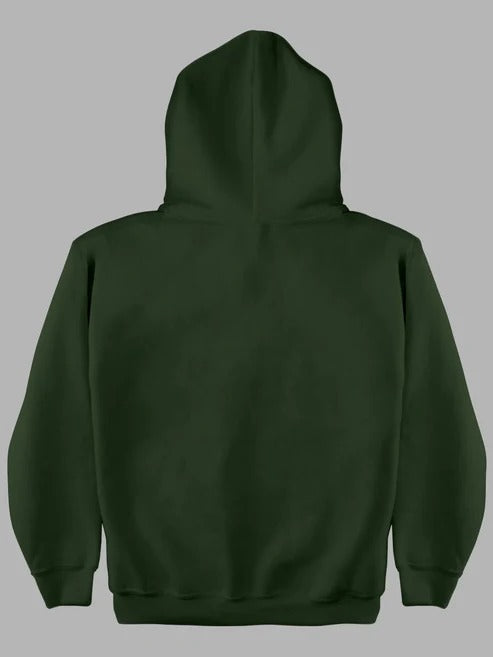 Olive Green Plain Hoodie