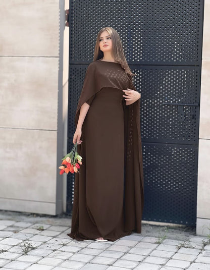 Cape Shawl Style Maxi in Chiffon - 2 piece