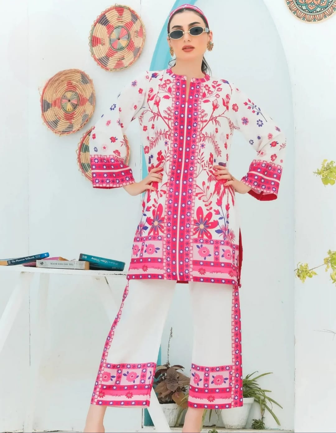 2 Piece - Premium Swiss Lawn Digital Cord Set