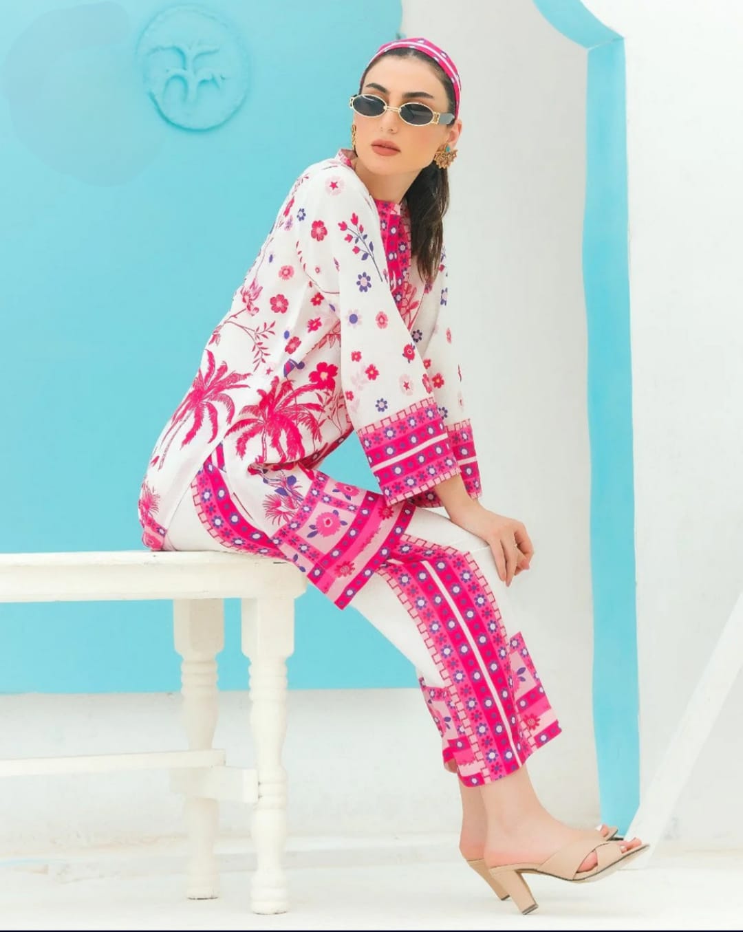 2 Piece - Premium Swiss Lawn Digital Cord Set