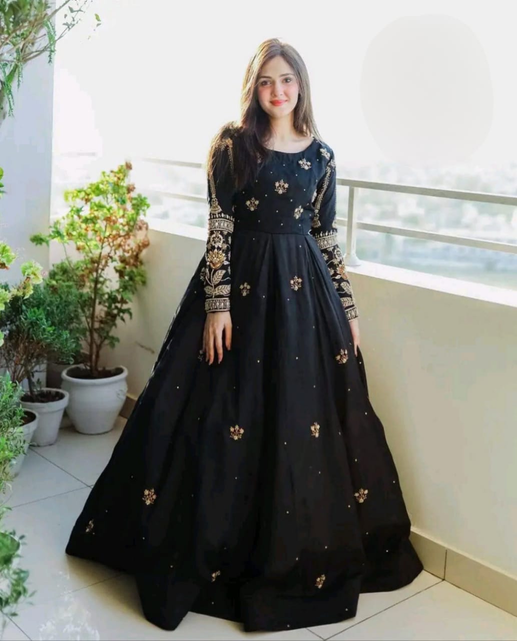 Zarri Sequin Chiffon Maxi Set