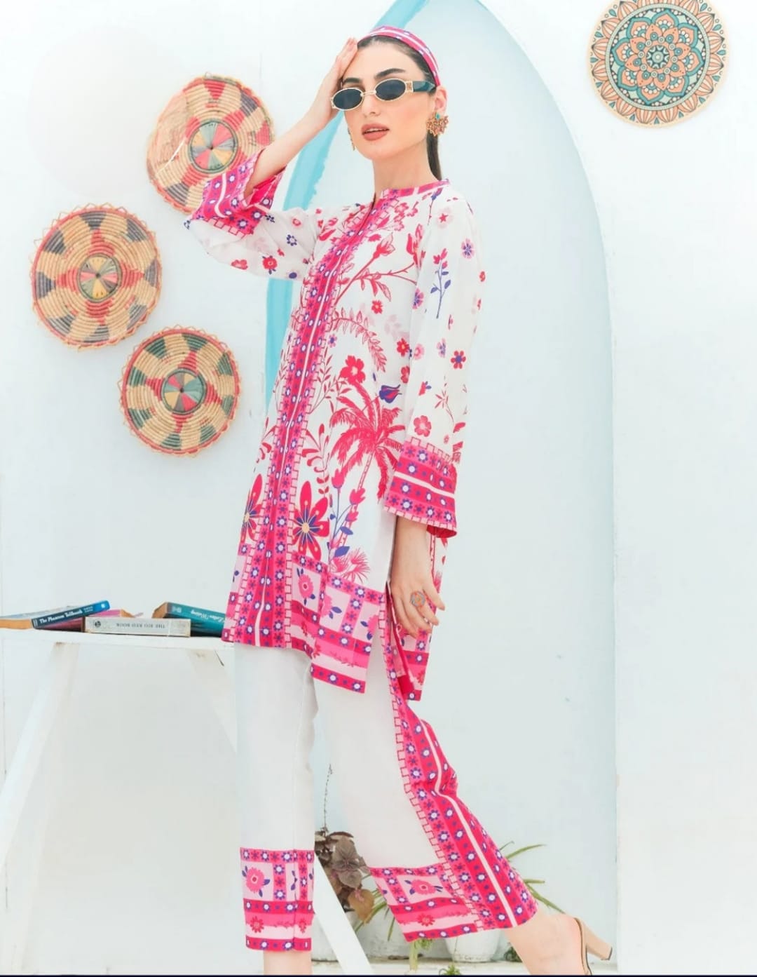 2 Piece - Premium Swiss Lawn Digital Cord Set