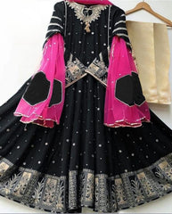 3 Piece - Heavy Embroidered Maxi