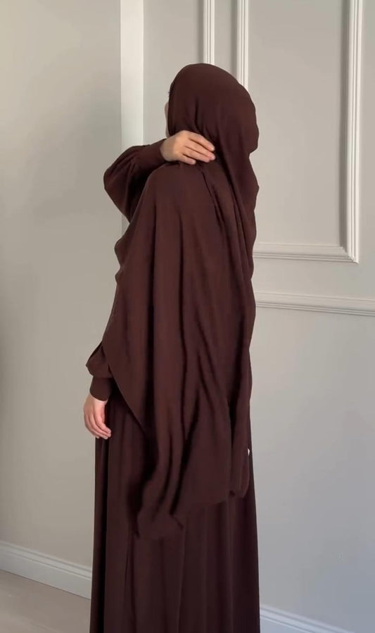 Brown Abaya with Stroller