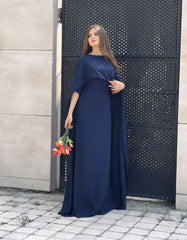 Cape Shawl Style Maxi in Chiffon - 2 piece
