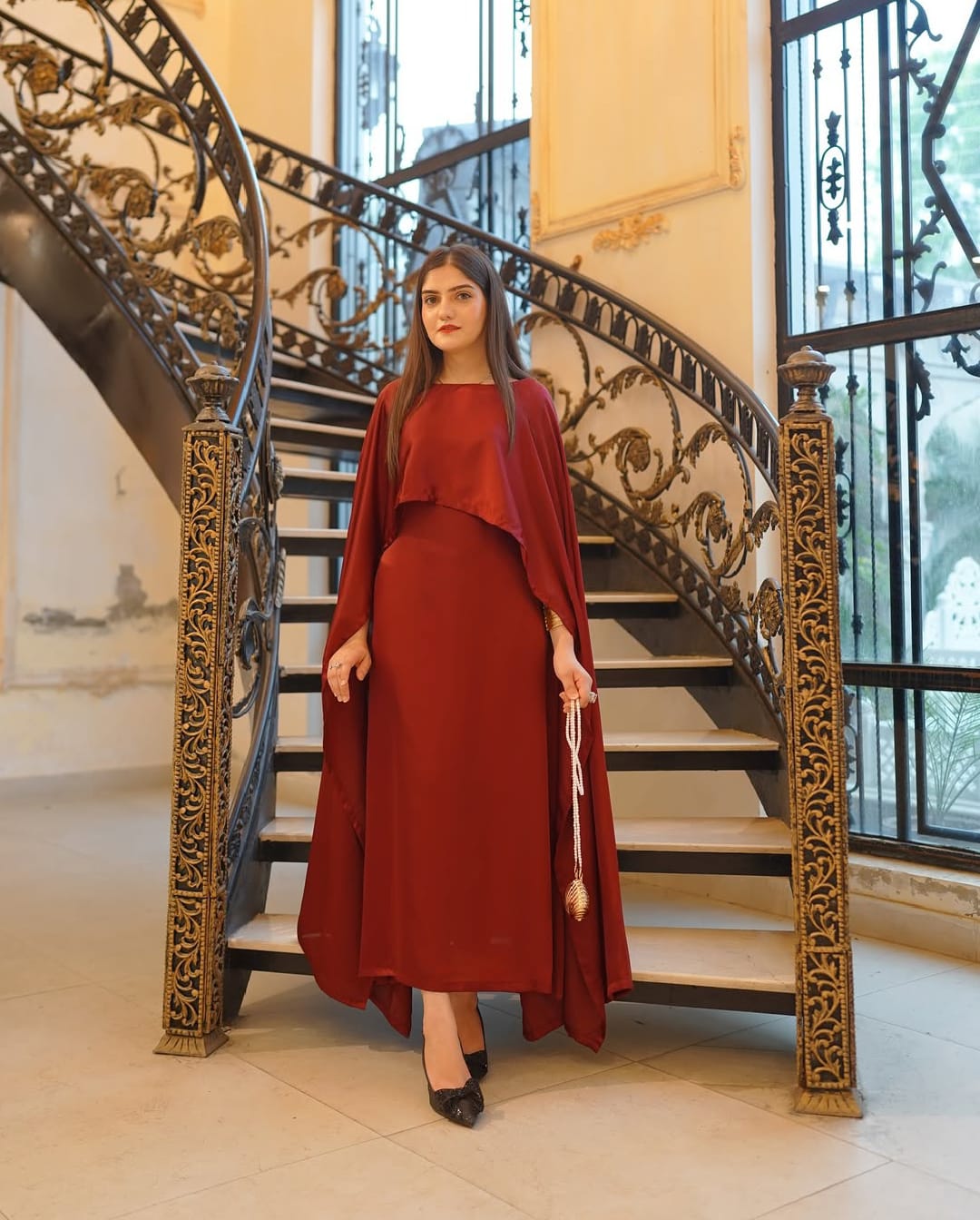 Cape Shawl Style Maxi - 2 Piece