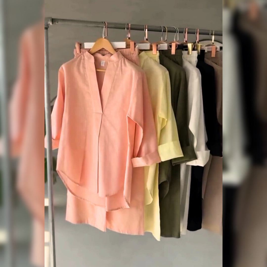 Minimal Design Kurta Trouser 2 Piece Co-Ord Set