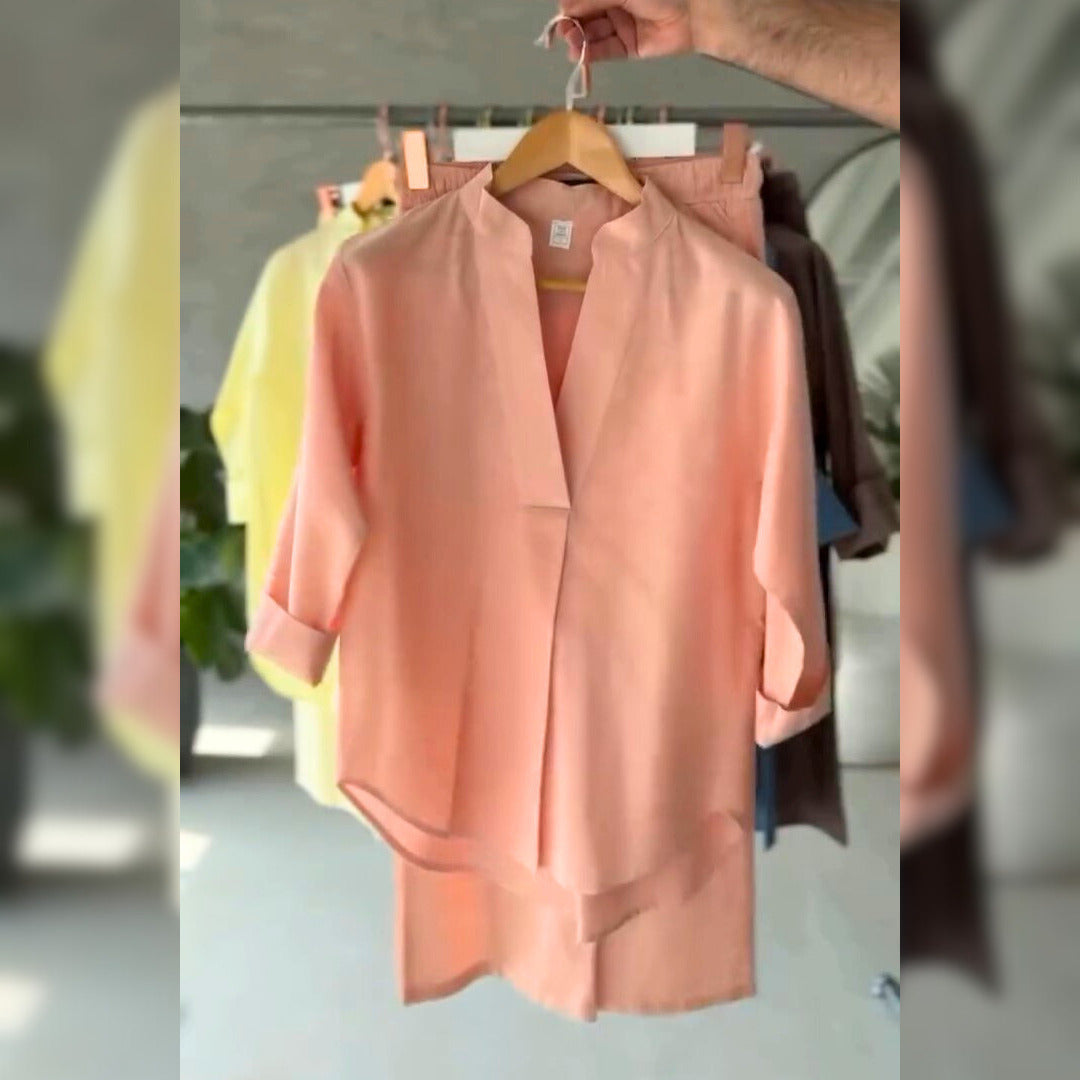 Minimal Design Kurta Trouser 2 Piece Co-Ord Set