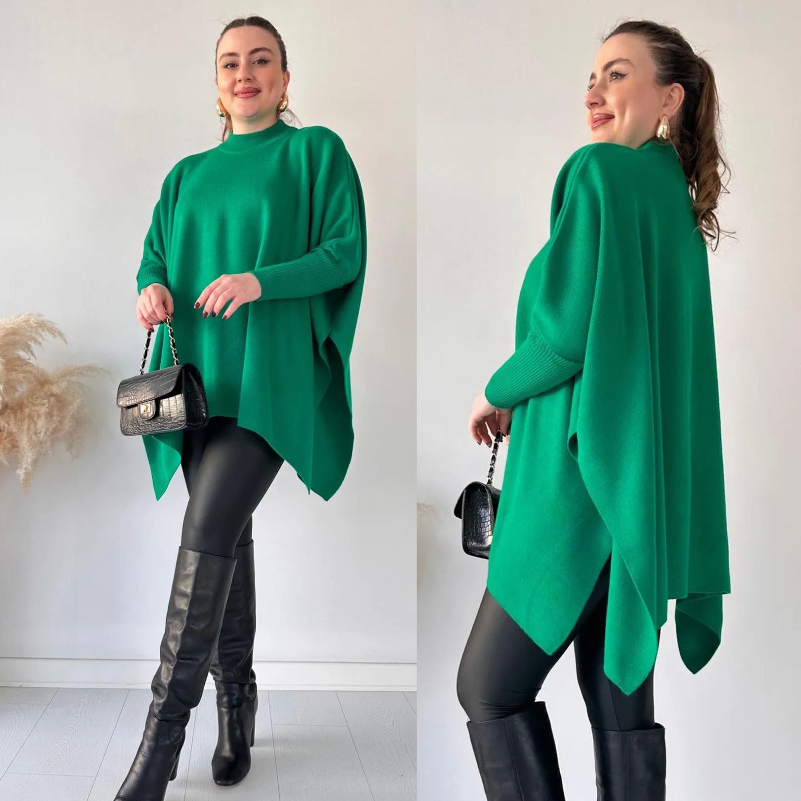 Revayat Bat-Wing Style Poncho Top For Women