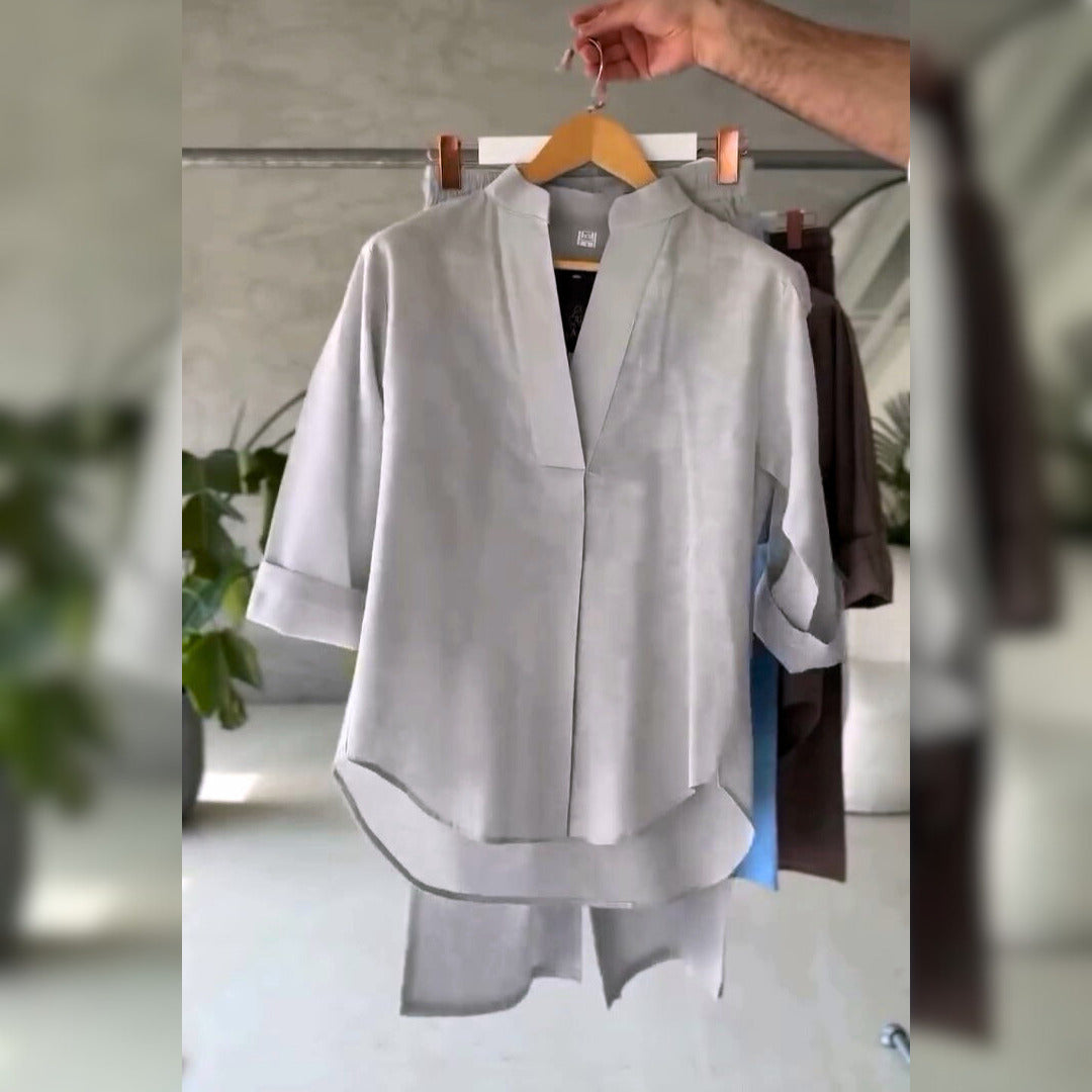 Minimal Design Kurta Trouser 2 Piece Co-Ord Set