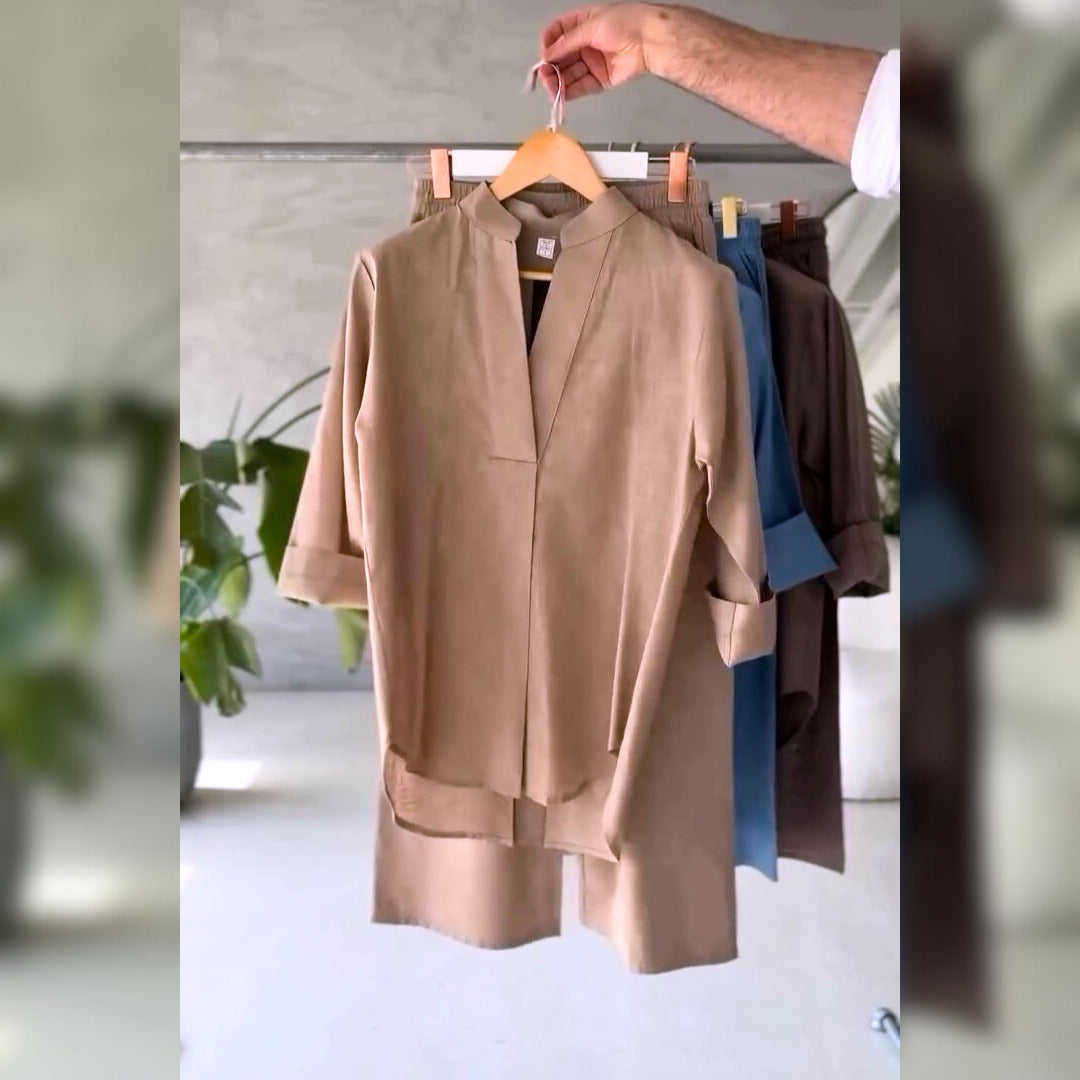 Minimal Design Kurta Trouser 2 Piece Co-Ord Set