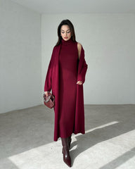 Winter Long BodyCon With Upper Coat - 2 Piece