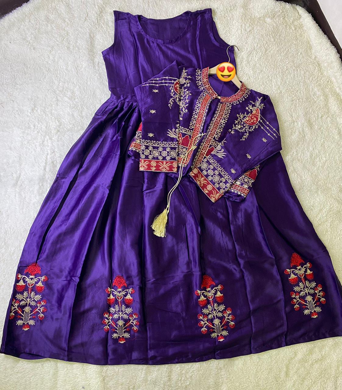 Embroidered Bunch - 2 Piece Maxi with Separate Embroidered Koti