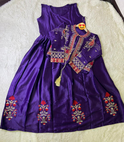 Embroidered Bunch - 2 Piece Maxi with Separate Embroidered Koti