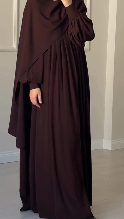 Brown Abaya with Stroller