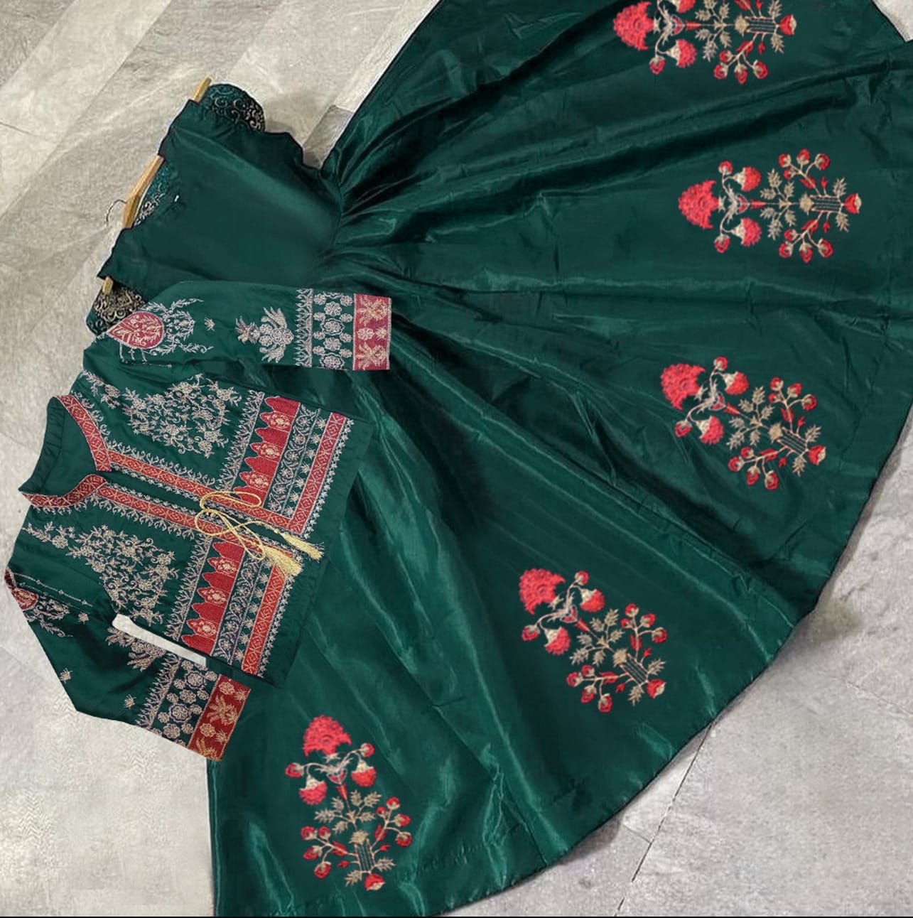 Embroidered Bunch - 2 Piece Maxi with Separate Embroidered Koti