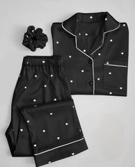 Heart Printed Night Suit